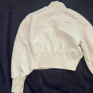Nike Bomber with faux fur shoulder and sleeves